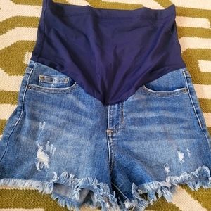 Pink Blush  Maternity Jean shorts size small
